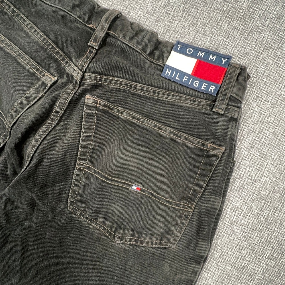Vintage 90s Tommy Hilfiger Jeans Mens 31x32 (Fits 30x32) Black Faded Straight